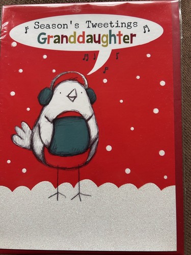Granddaughter xmas card - granddaughter,