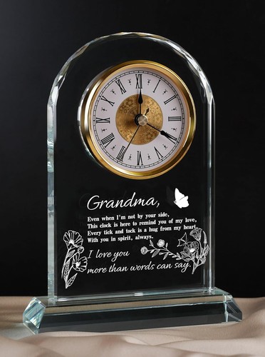 Grandma glass clock gift - glass,
