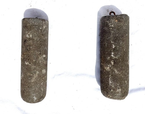 Pair antique lead - pair,
