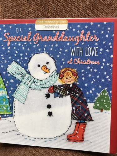 Granddaughter christmas card - granddaughter,
