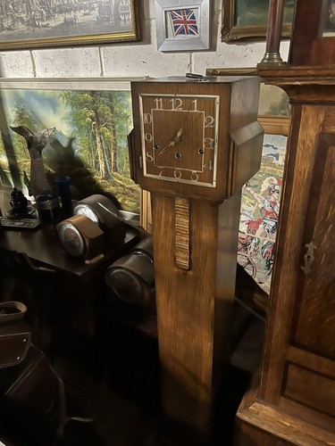 Art deco grandaughter clock - art,